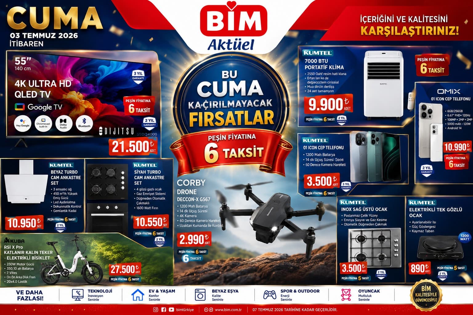 Bim 3 Temmuz 2026 Alışveriş Katalogu: Efsane Fırsatlar ve Kesinlikle Kaçırılmayacak Ürünler!